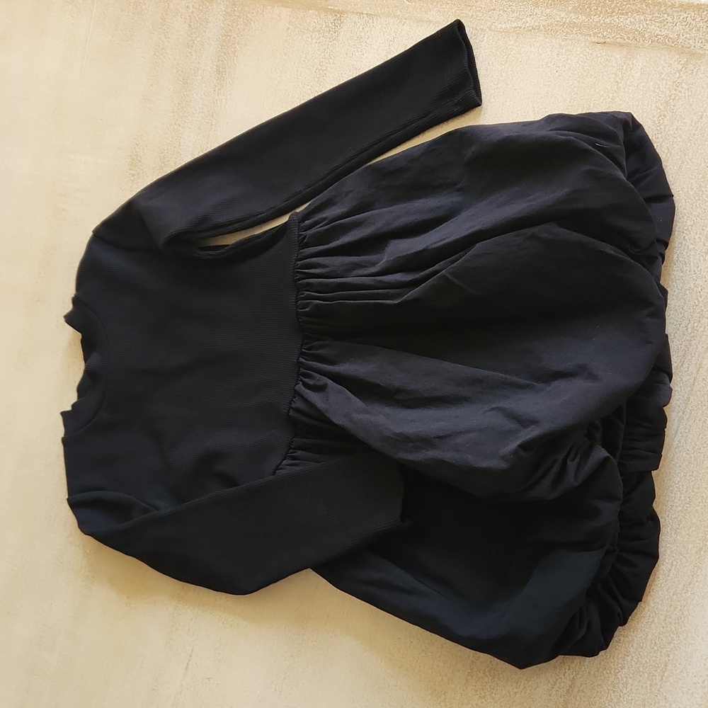 ZARA kids black balloon dress NWOT